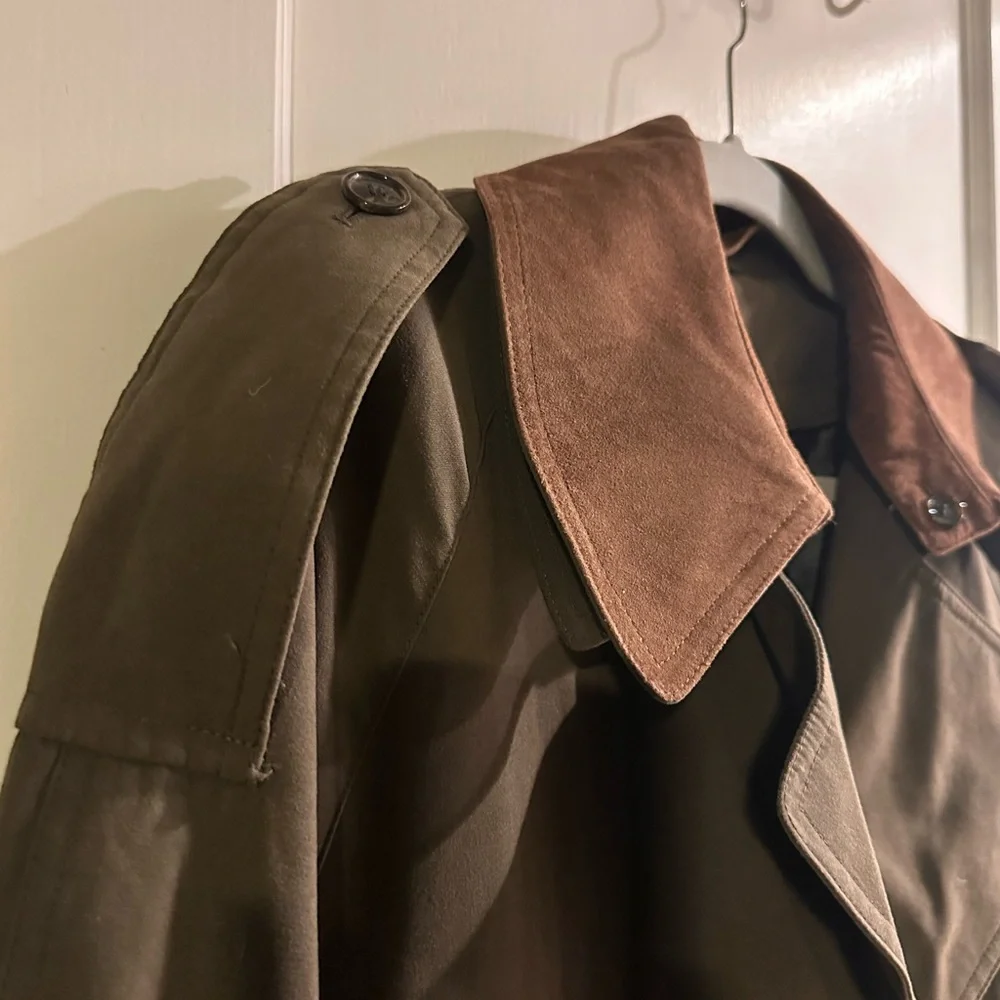 Vintage Pierre Cardin Brown Double-Breasted Trench Coat - Picture 2 of 6